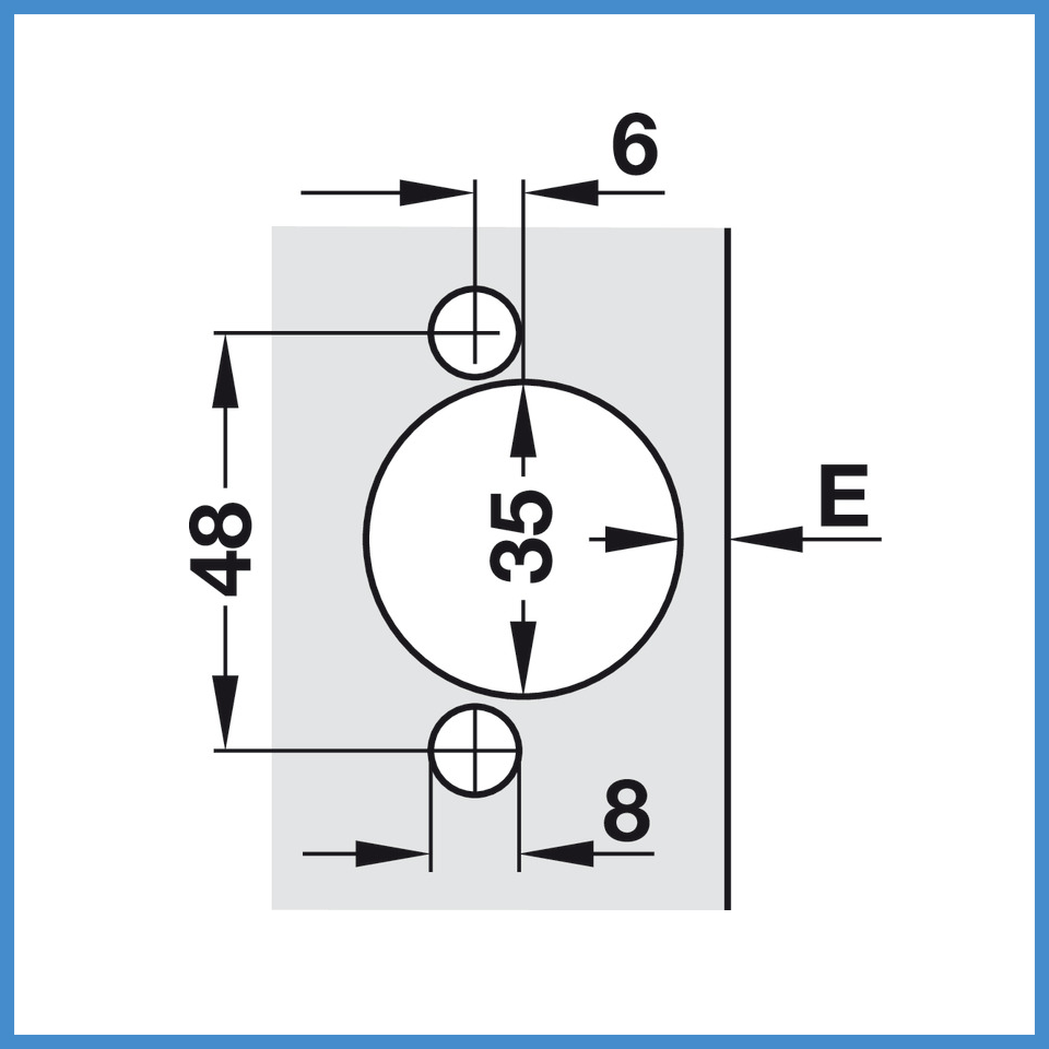 Bản Lề Lọt Lòng Metalla SM 110º Hafele 315.06.752