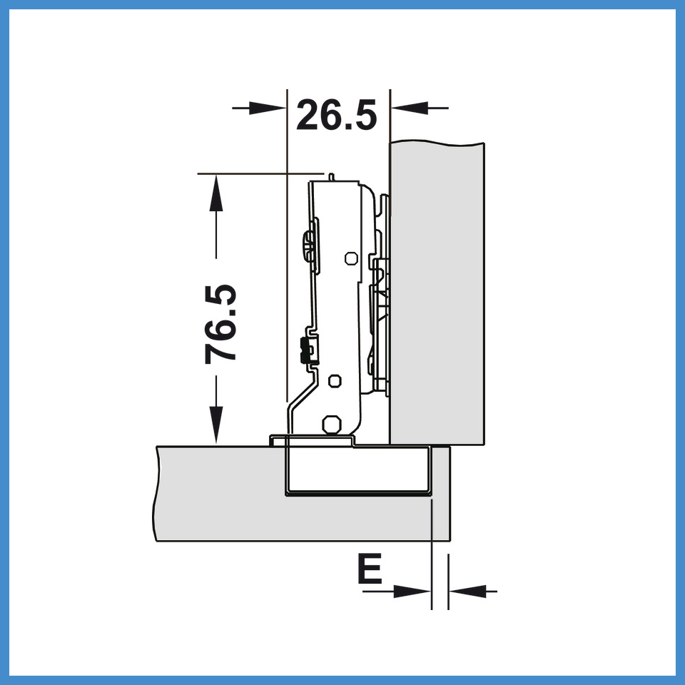 Bản Lề Trùm Nửa Metalla SM 98º Hafele 334.15.000