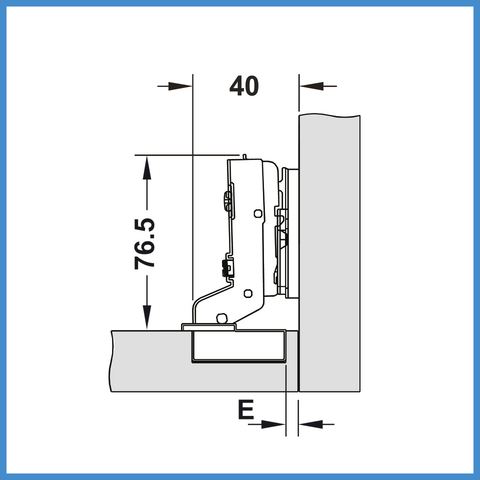 Bản Lề Lọt Lòng Metalla SM 98º Hafele 334.25.000