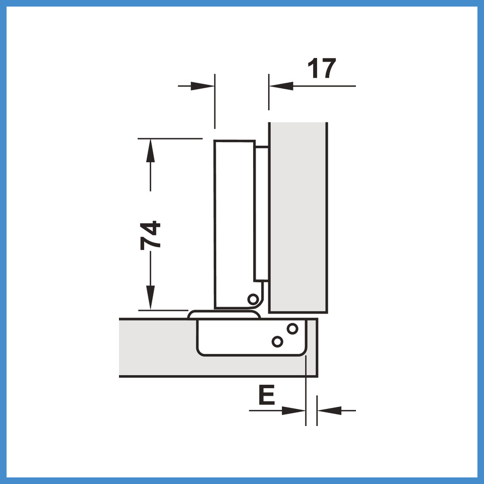 Bản Lề Trùm Ngoài Metalla SM DIY 110º Hafele 483.01.720