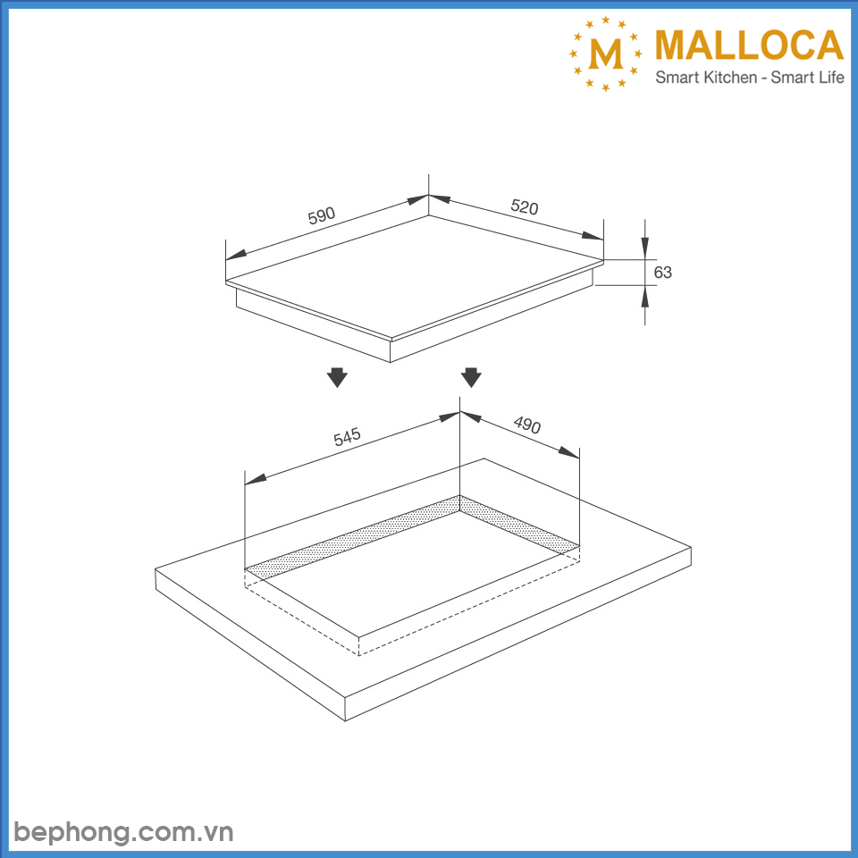 Bếp Từ Malloca MI 593 BN