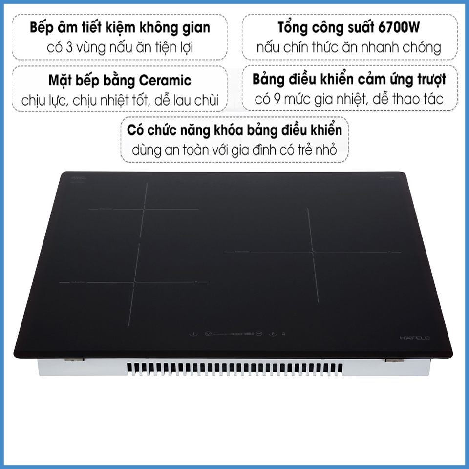 Bếp Từ 3 Vùng Nấu HC-I603D Hafele 536.61.631