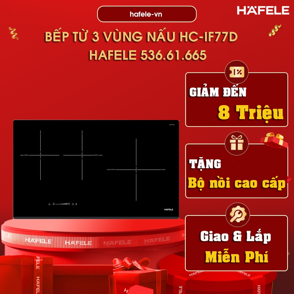 Bếp Từ 3 Vùng Nấu HC-IF77D Hafele 536.61.665