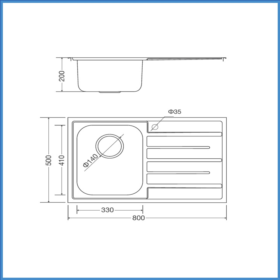 Chậu Rửa Chén Inox Malloca MS 1017