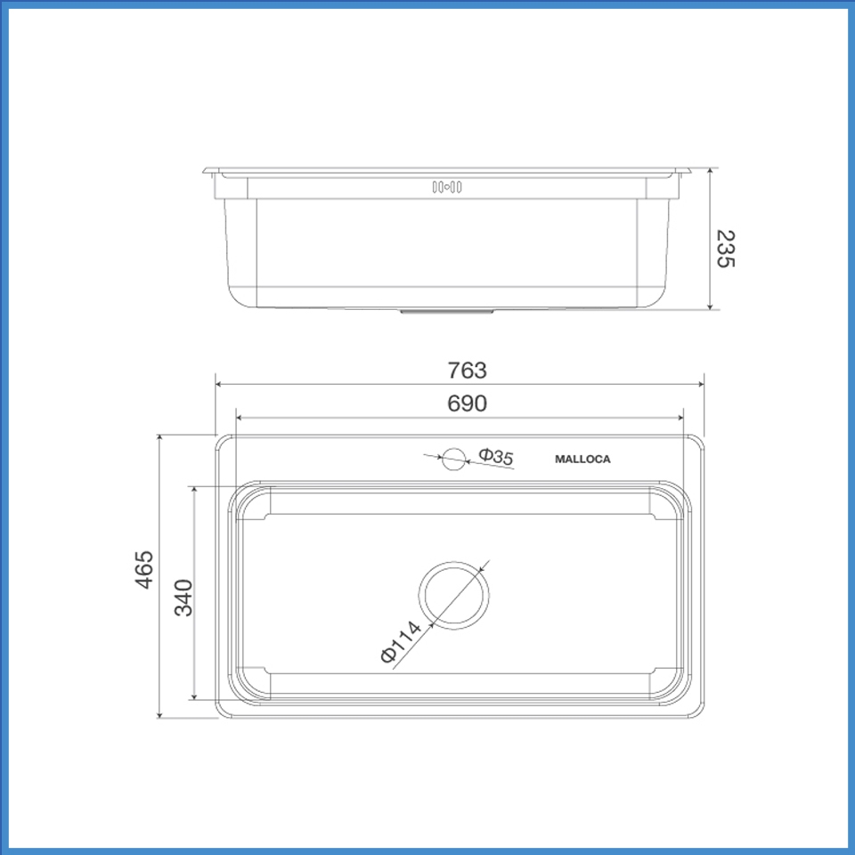 Chậu Rửa Chén Inox Malloca MS 1022D