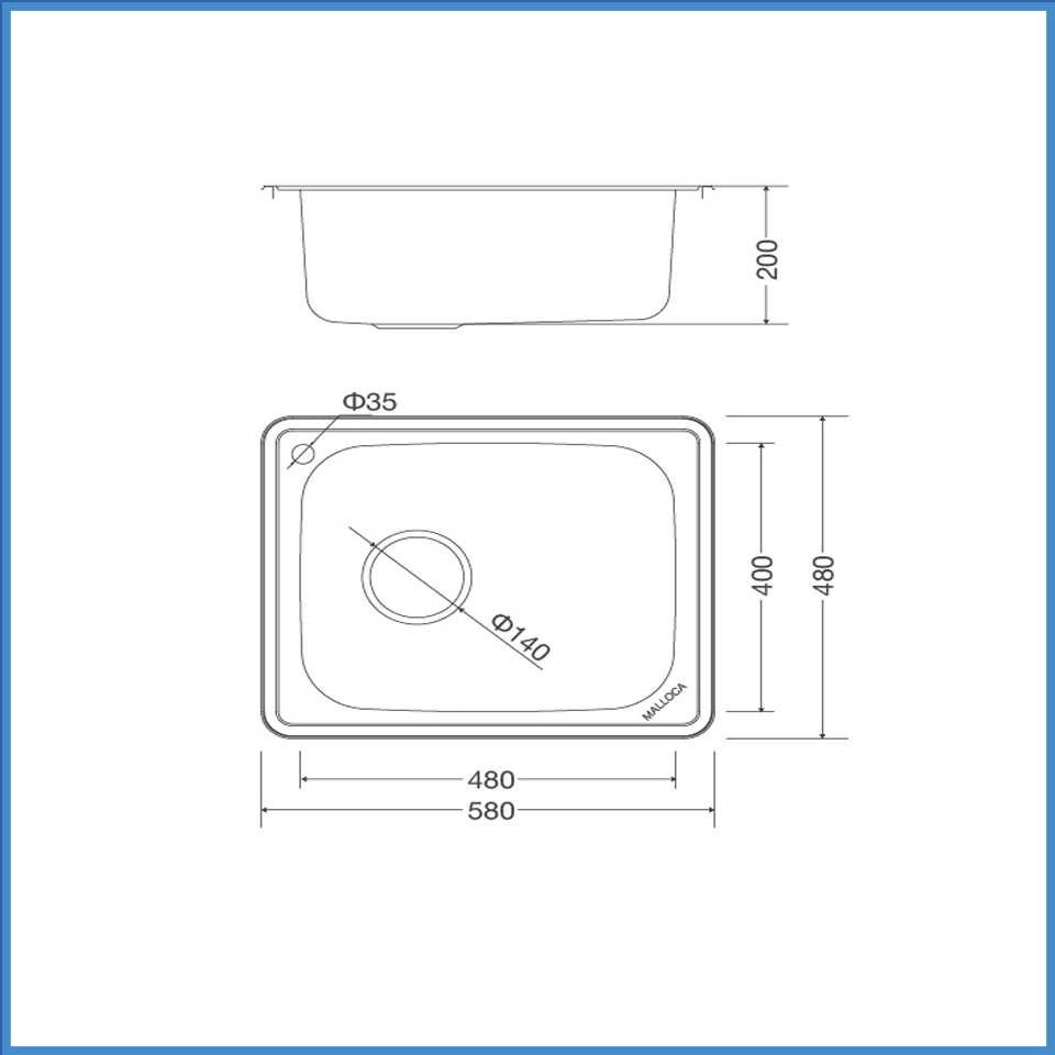 Chậu Rửa Chén Inox Malloca MS 1023