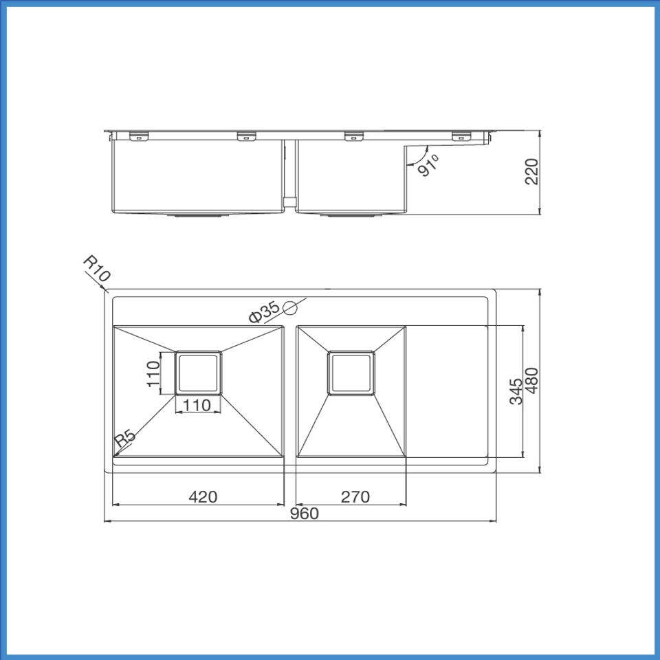 Chậu Rửa Chén Inox Malloca MS 6305T