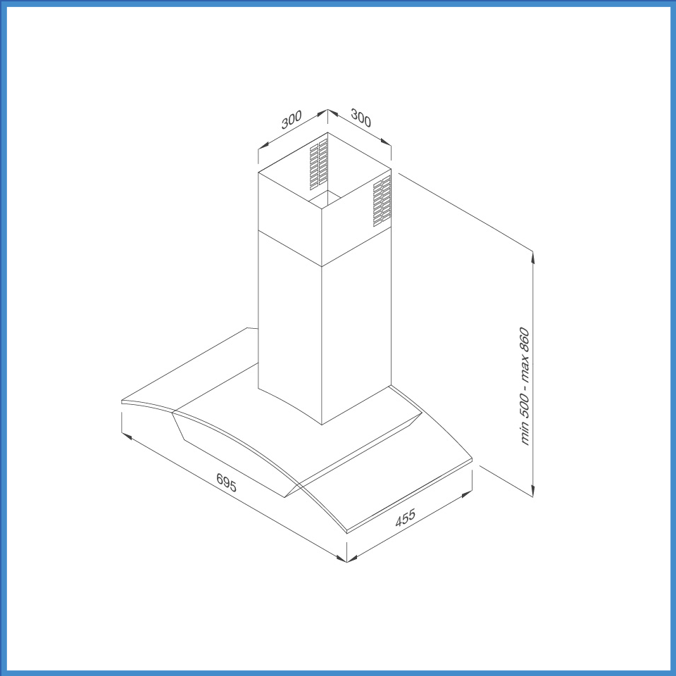 Máy Hút Mùi Áp Tường Malloca MC 7018HS