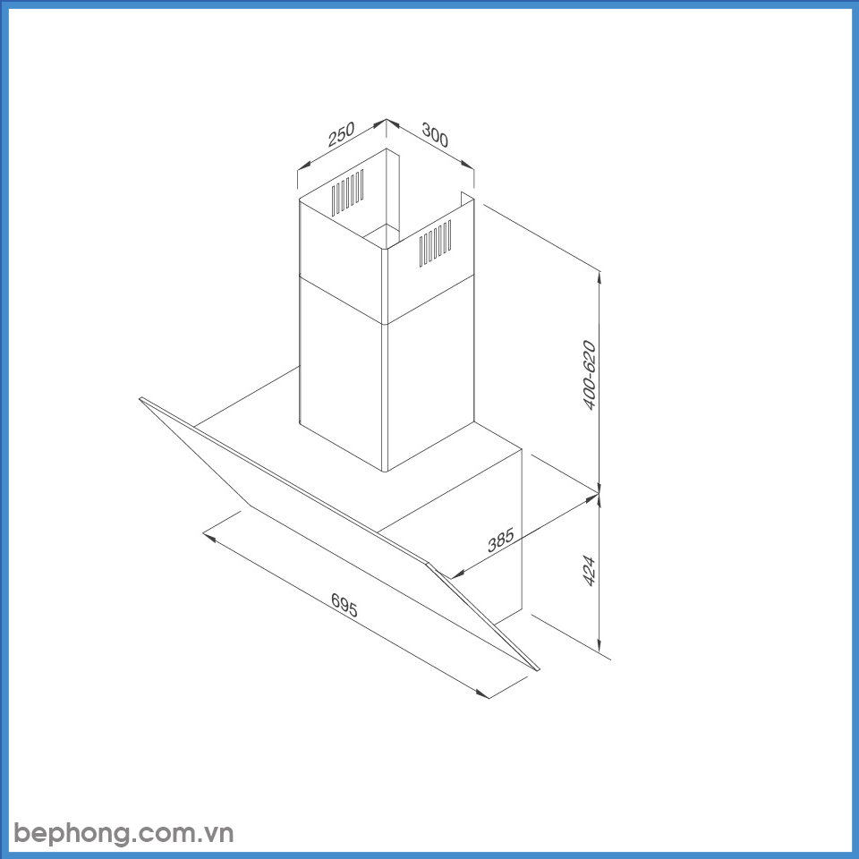 Máy Hút Mùi Áp Tường Malloca MC 9086HS