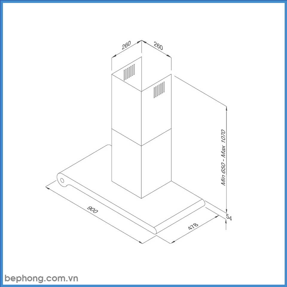 Máy Hút Mùi Áp Tường Malloca CIRCLE F-188