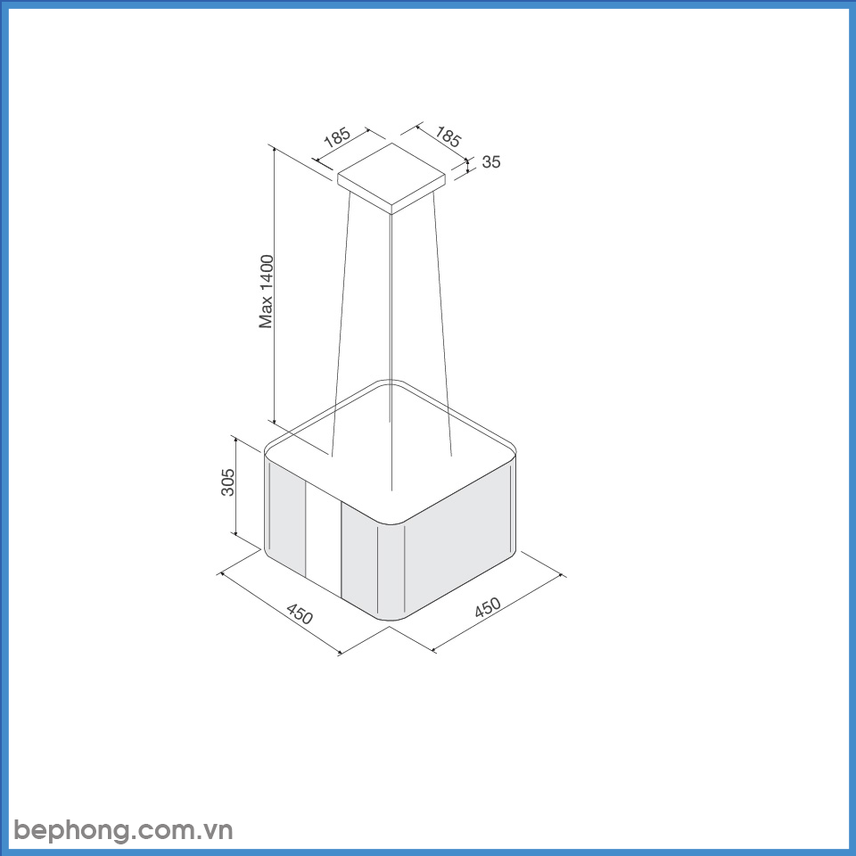 Máy Hút Mùi Đảo Malloca CUBE F-181