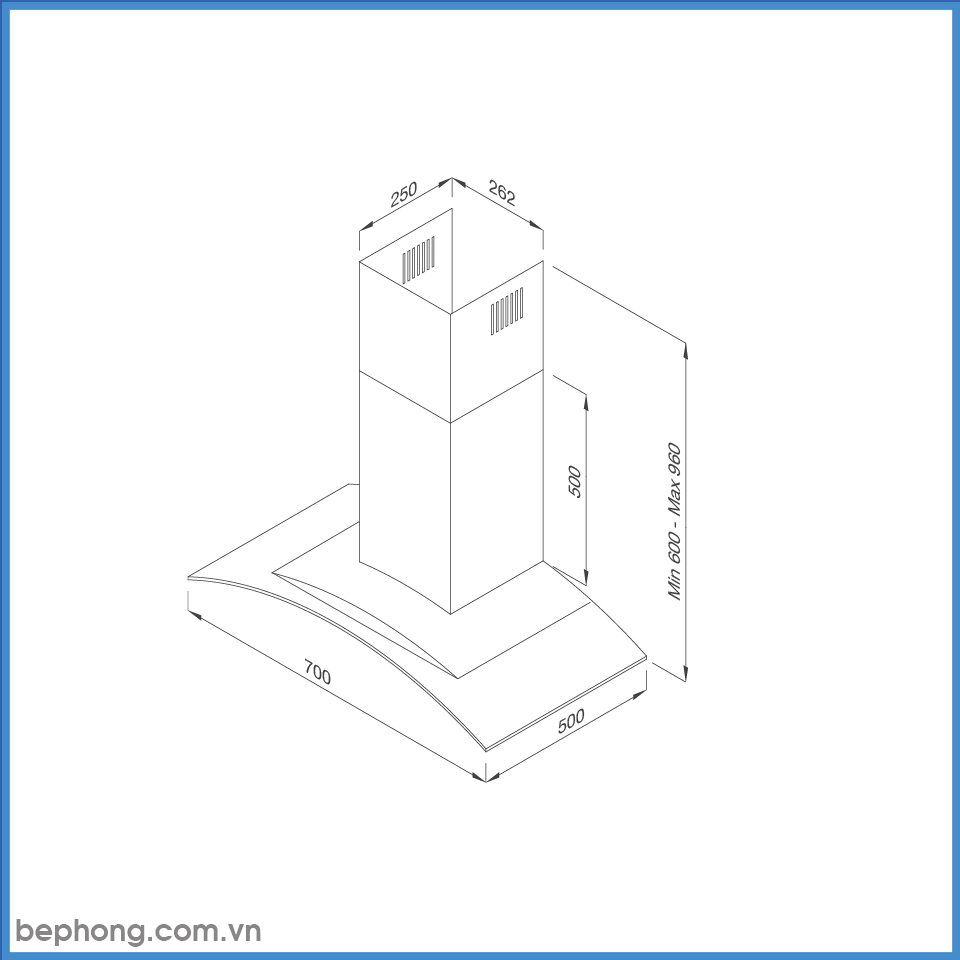 Máy Hút Mùi Áp Tường Malloca Gama K3155.7