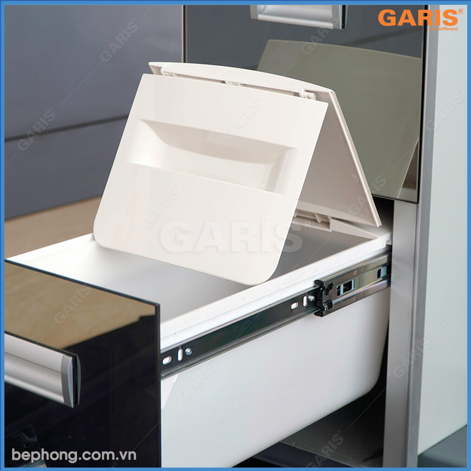 Thùng Gạo Mặt Kính Trắng 300mm Garis GR07.30W