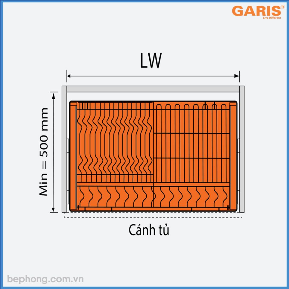 Giá Xoong Nồi Bát Đĩa 800mm Garis MD04.80V