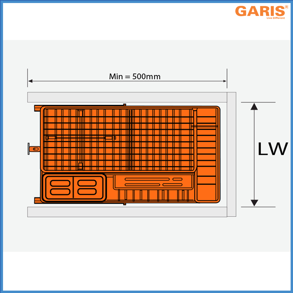 Giá Dao Thớt Gia Vị 300mm Garis GM02.30C