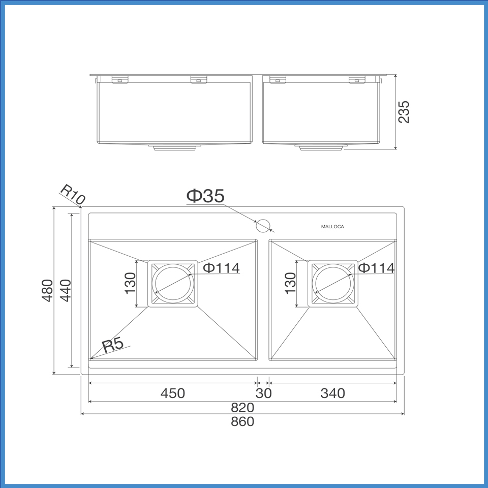 Chậu Rửa Chén Inox Malloca MS 6304 ST