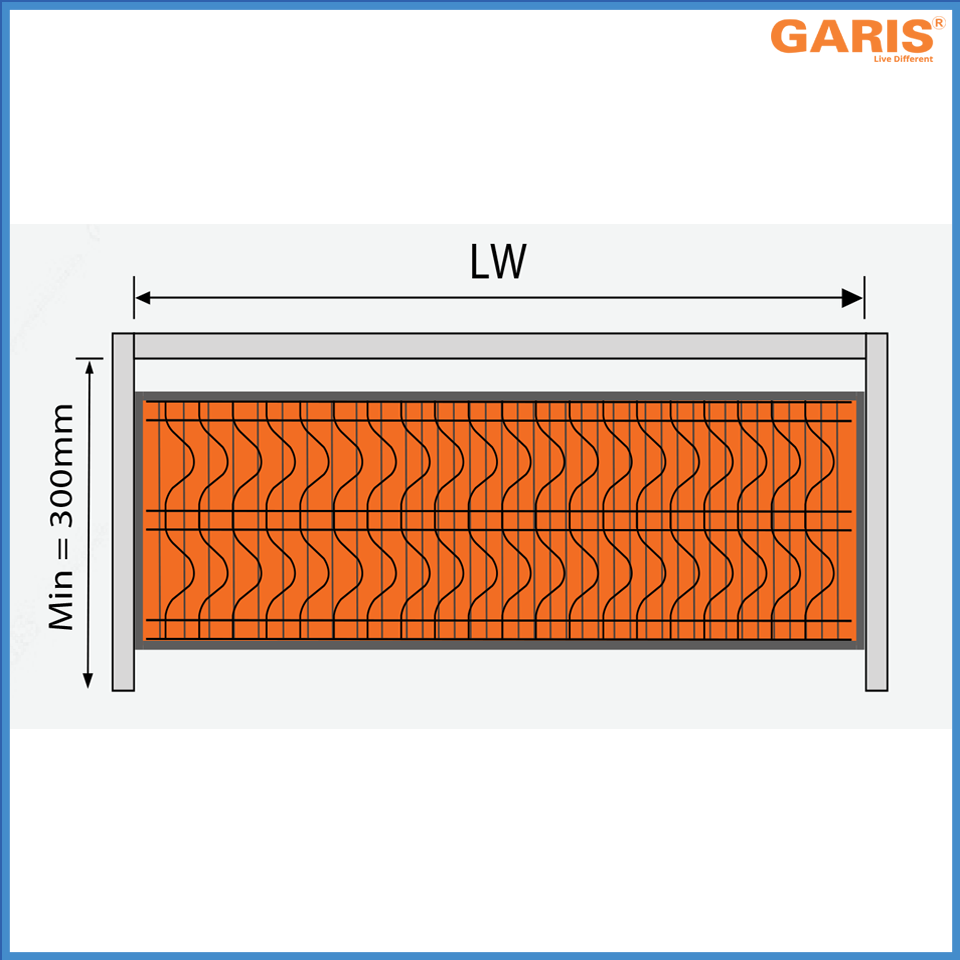 Giá Bát Đĩa Cố Định 900mm Garis GB04.90C