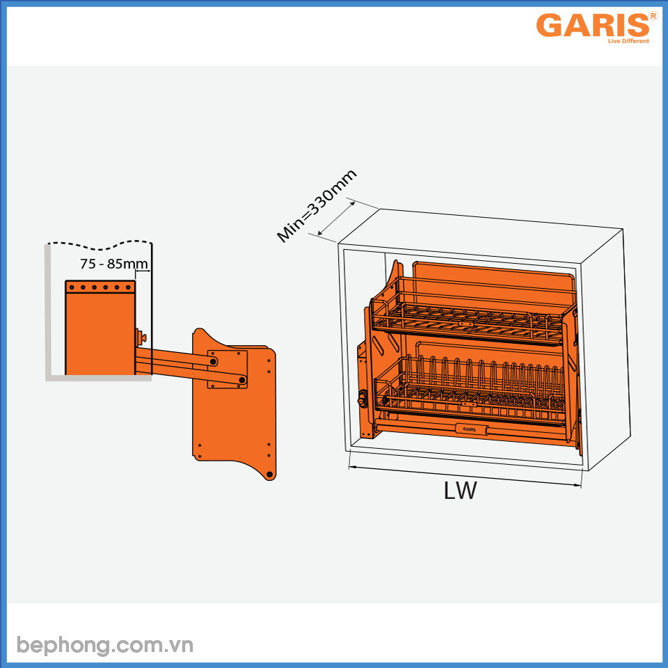 Giá Bát Nâng Hạ 900mm Garis GL06.90C