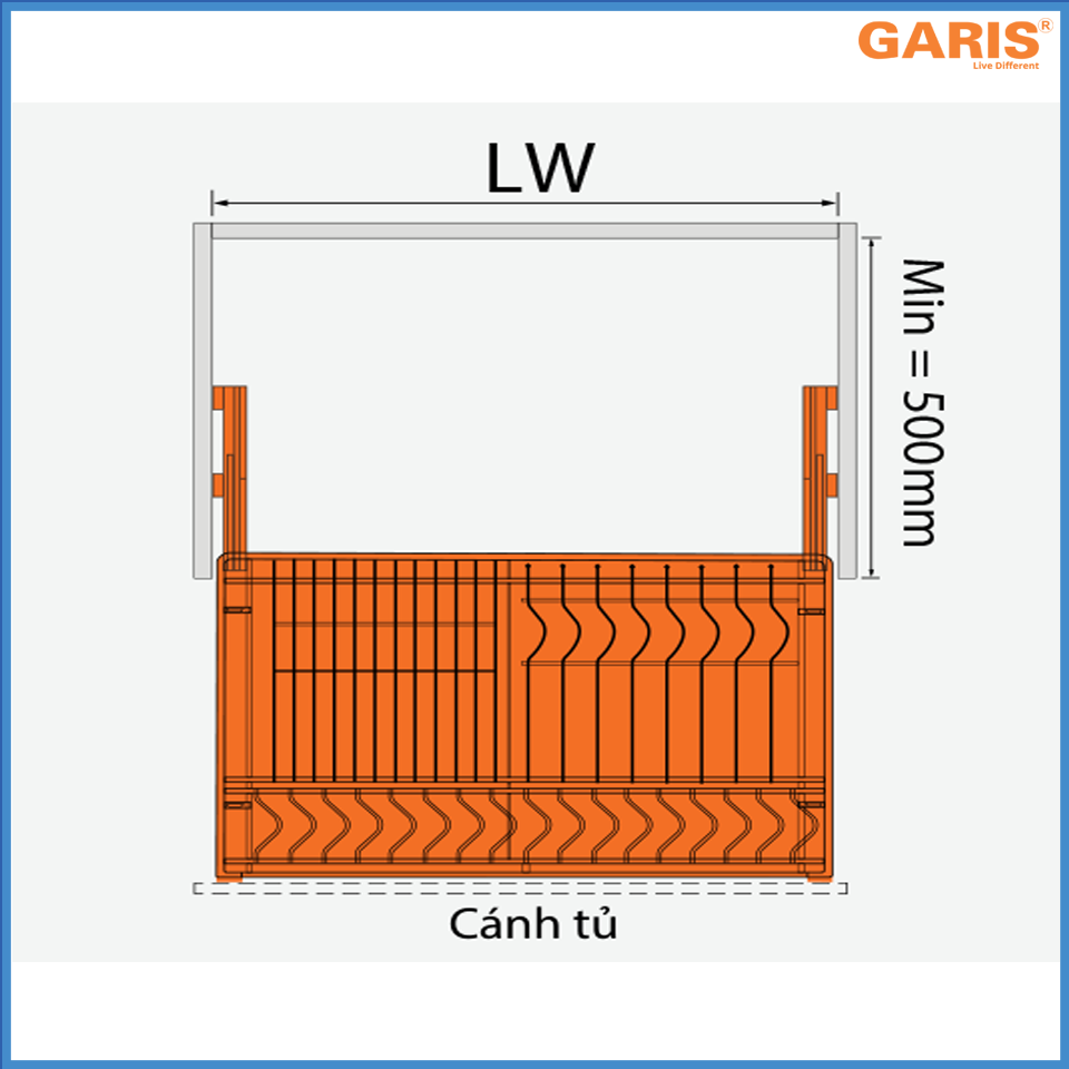 Giá Đựng Bát Đĩa 800mm Garis GD04.80C