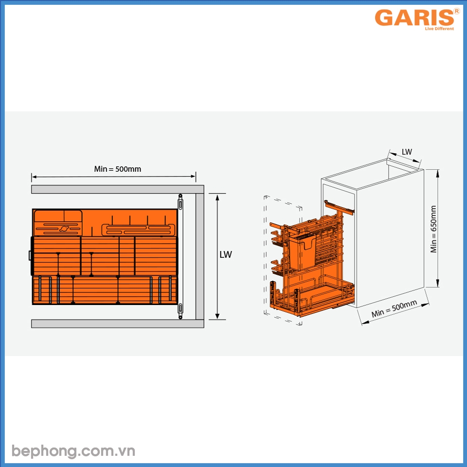 Giá Dao Thớt Gia Vị Garis MM02.40N