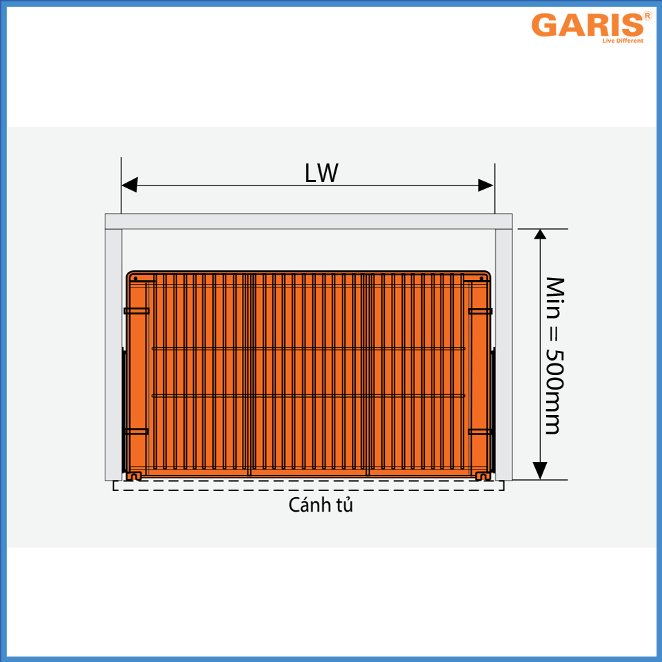 Giá Đựng Xoong Nồi 700mm Garis GP02.70E