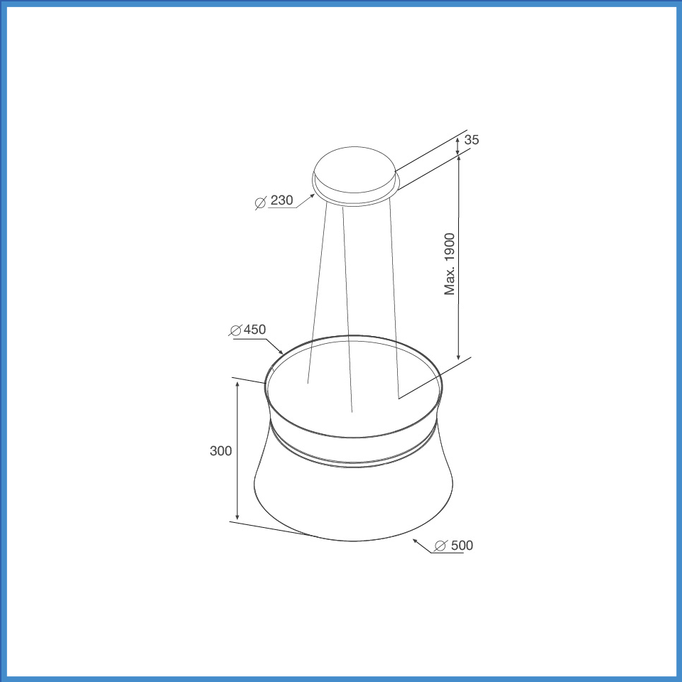 Máy Hút Mùi Đảo Malloca SOPHIE K-500B