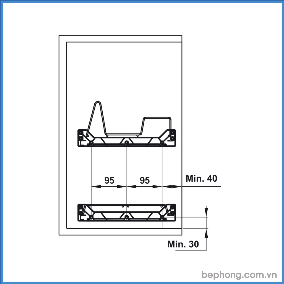 Giá Đựng Chén Bát Presto 800mm Hafele 544.40.013