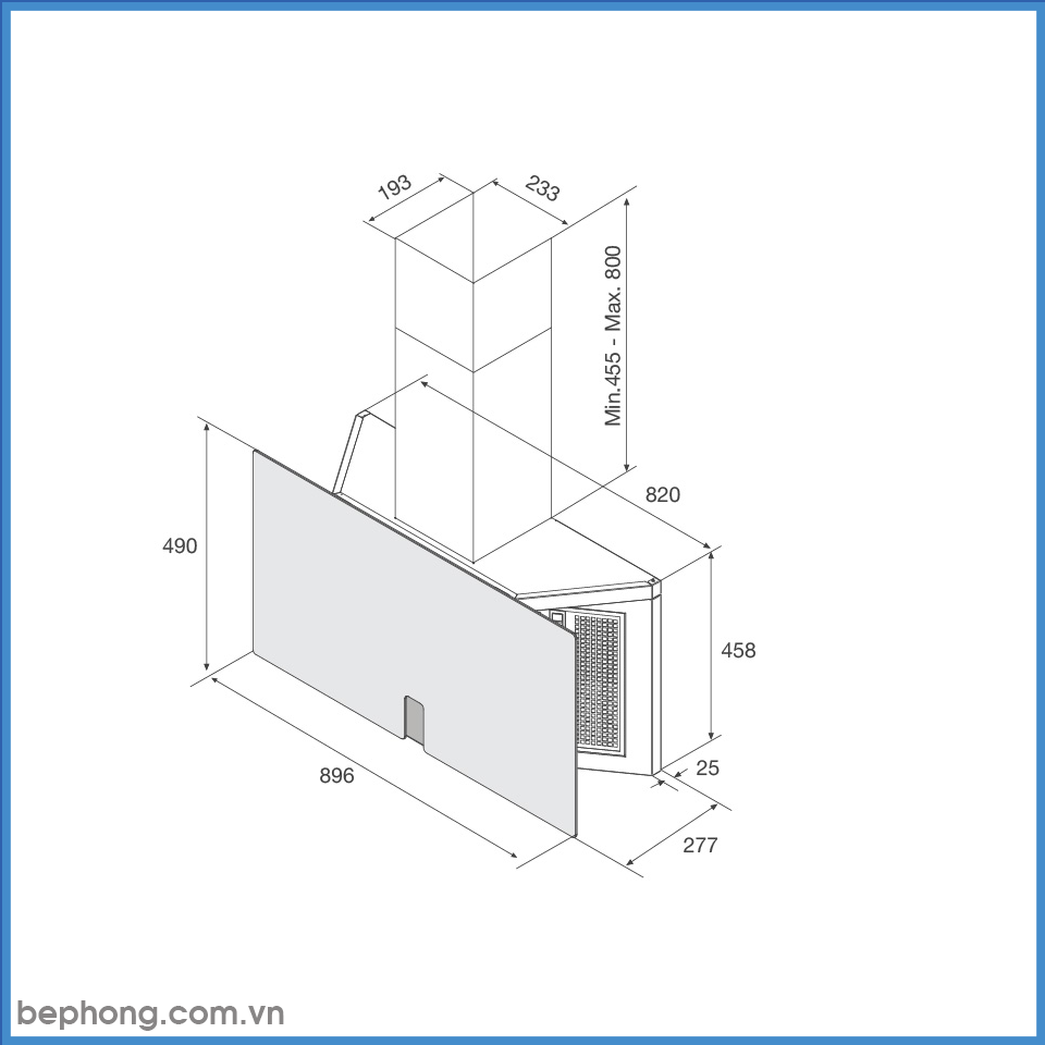 Máy Hút Mùi Áp Tường Malloca TIME K-16 BRUNO