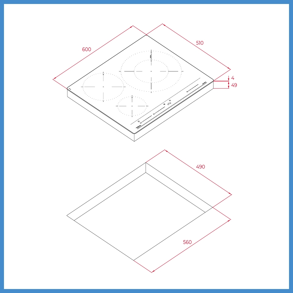 Bếp Từ 3 Vùng Nấu Lắp Âm Teka IZC 63320 BK MSS