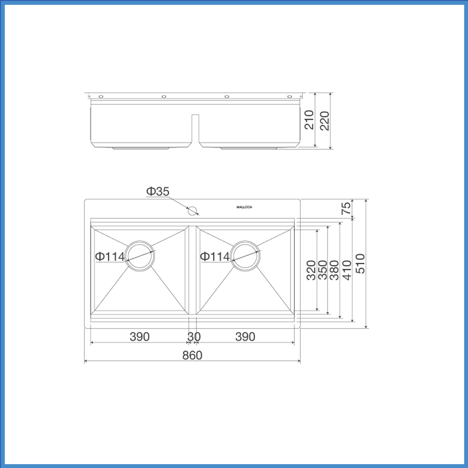 Chậu Rửa Chén Inox Malloca Slide MS 862