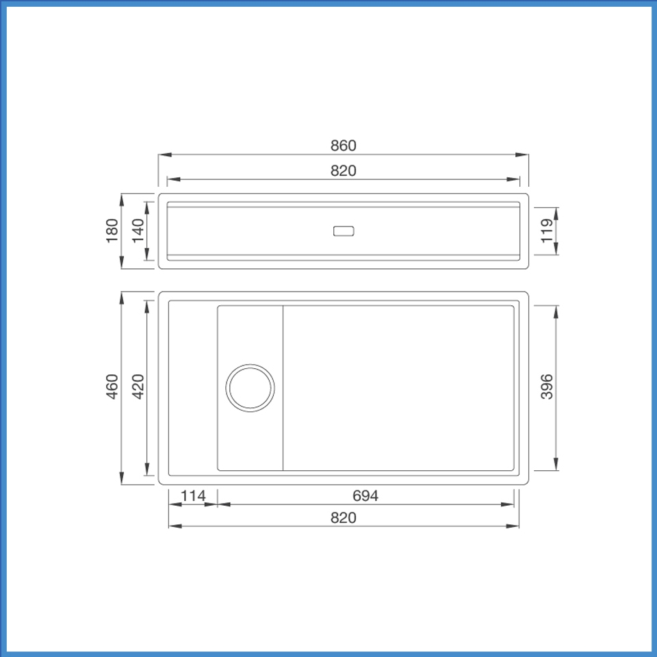 Chậu Rửa Chén Bằng Đá Malloca MYST K83S-MYST K83L