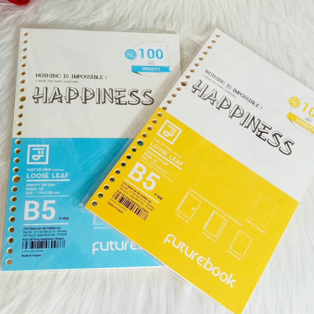 Ruột sổ còng Happiness - Refill Page - B5