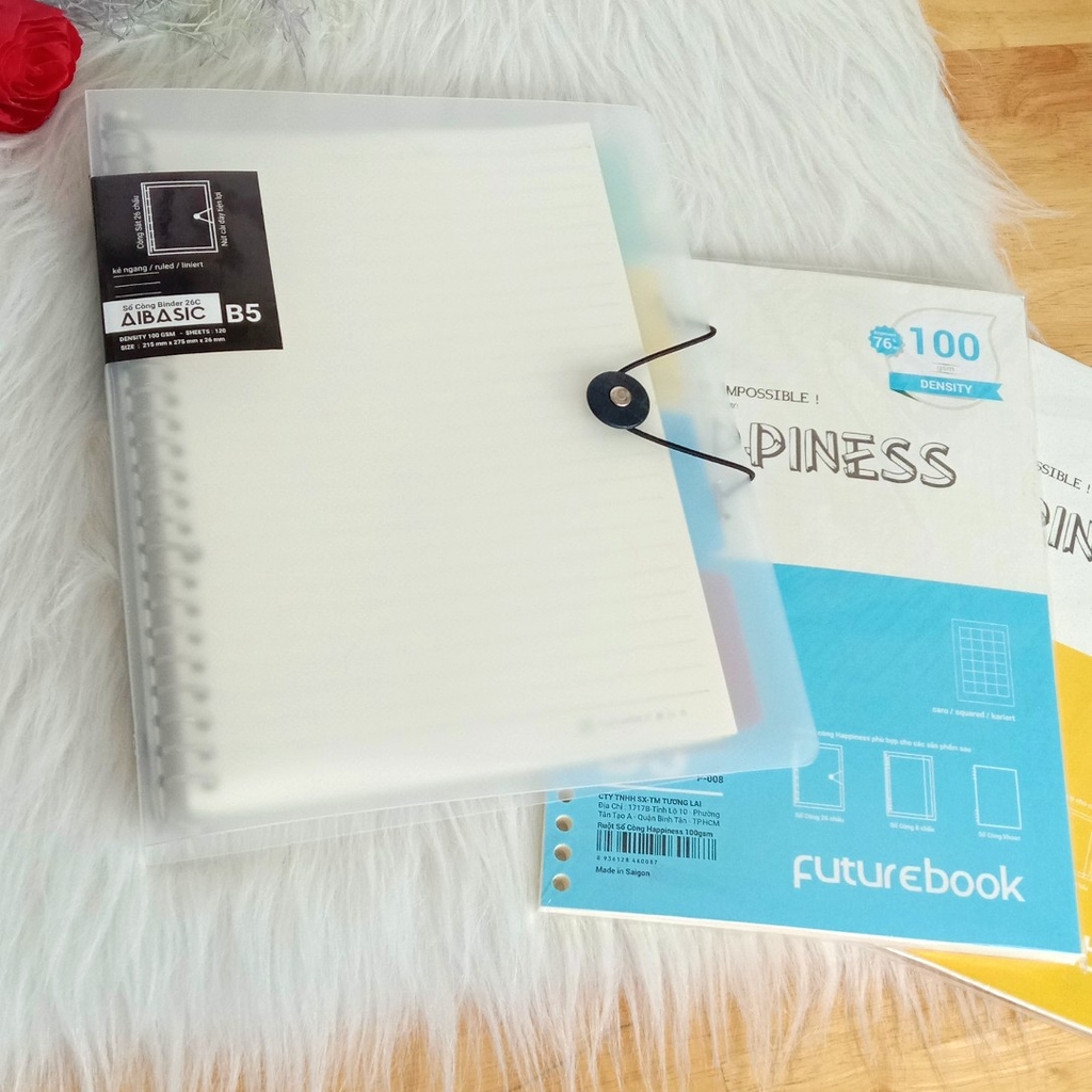 SỔ CÒNG BINDER 26 chấu - AIBASIC - B5