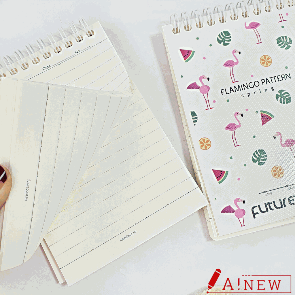 Sổ Lò Xo A6 - A6LX / Sổ lò xo Future Book / Sổ lò xo dọc A6 / Sổ lò xo dễ thương / 85 trang/ mã số 965671