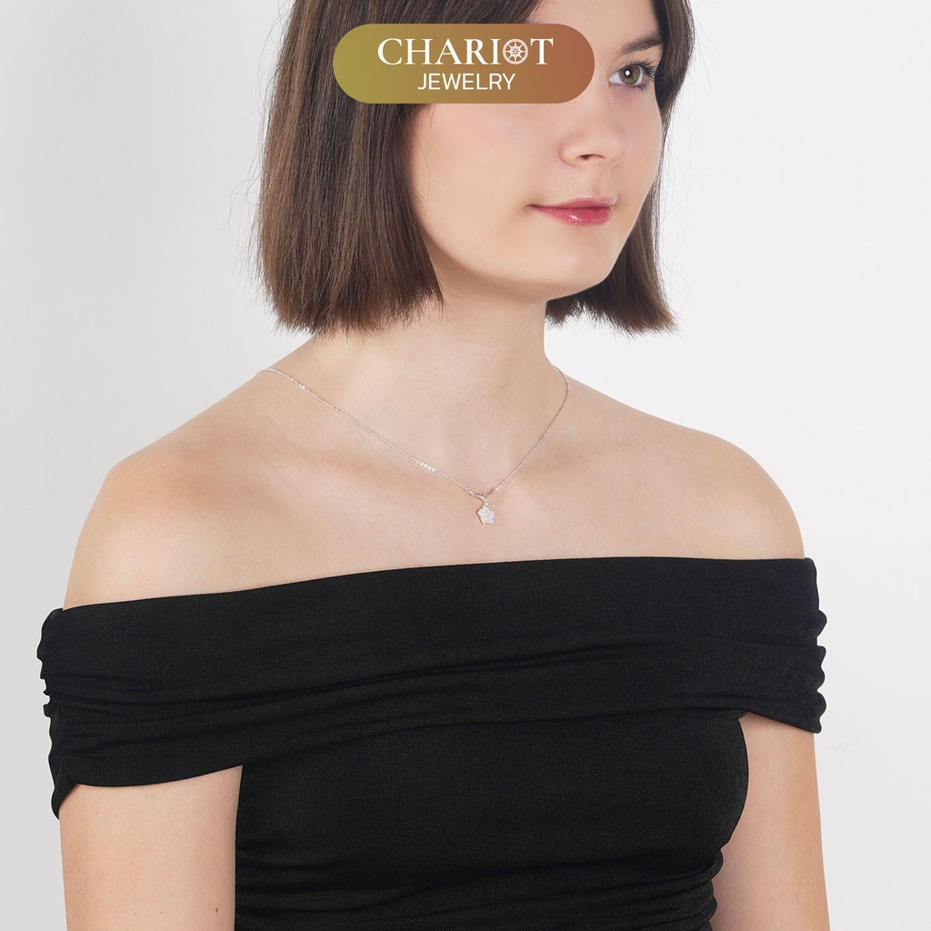 Dây chuyền bạc s925 DCJ159 Blossom Charm ChariotJewelry