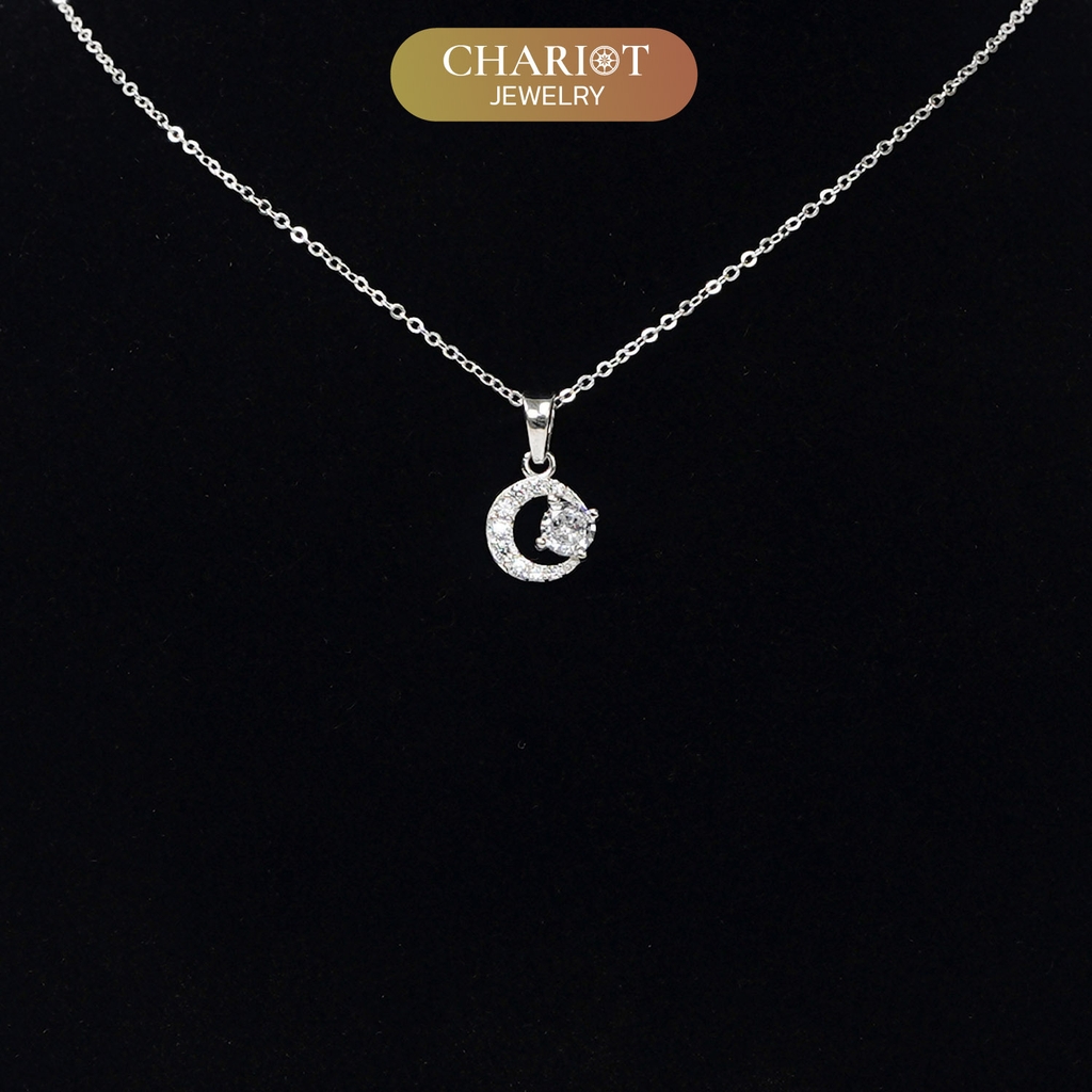 Dây Chuyền Bạc S925 DCJ118 Mặt Hình Tròn Chariot Jewelry