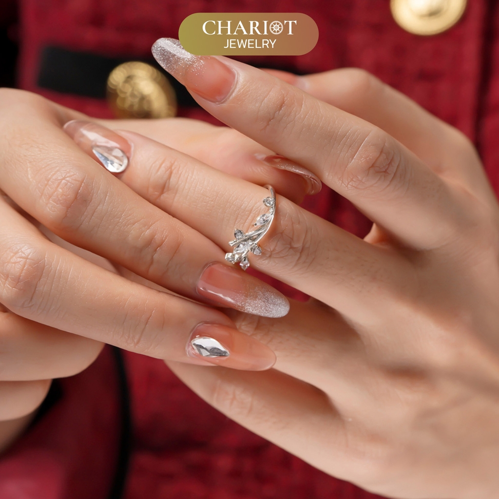 Nhẫn Bạc NCJ58 đính đá CZ lấp lánh ChariotJewelry