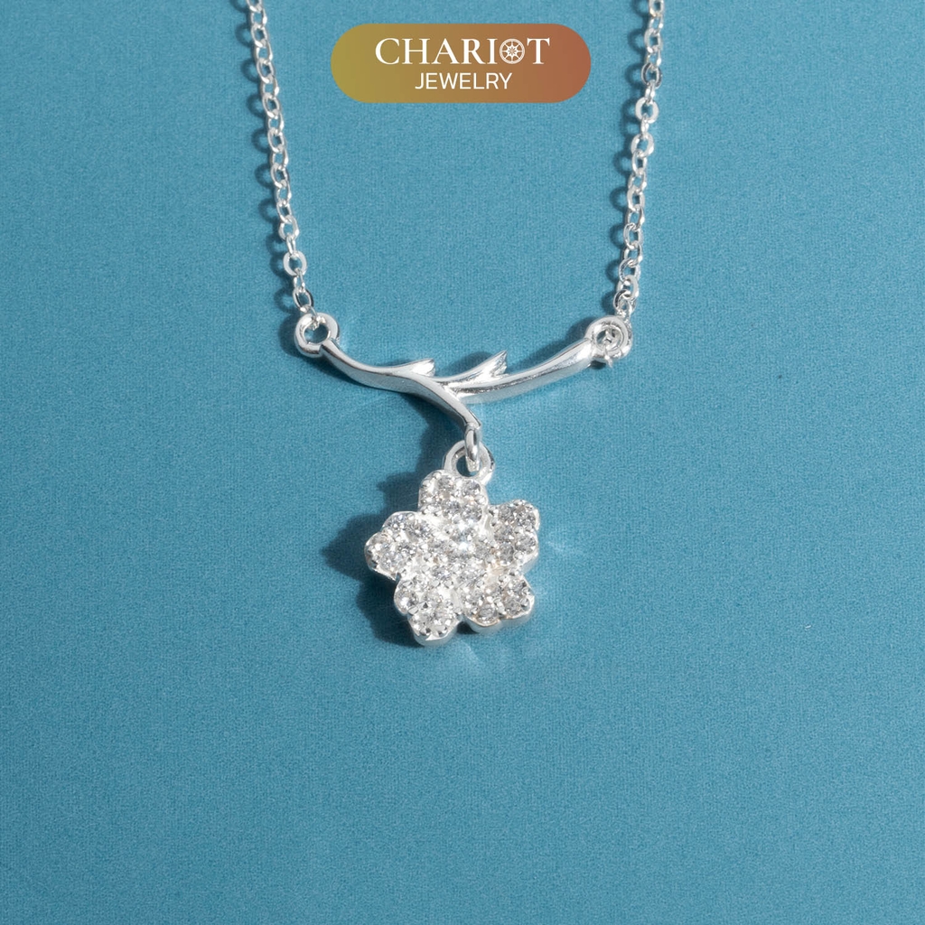 Dây chuyền bạc s925 DCJ159 Blossom Charm ChariotJewelry