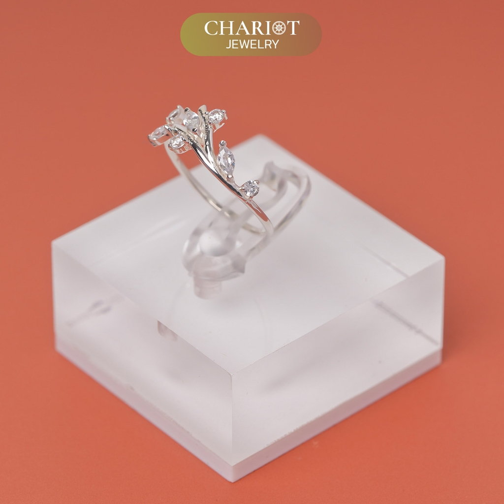 Nhẫn Bạc NCJ58 đính đá CZ lấp lánh ChariotJewelry