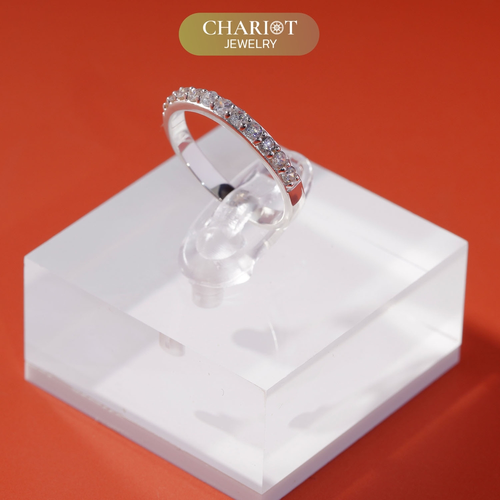 Nhẫn Bạc NCJ14 Đính Đá Lấp Lánh Chariot Jewelry