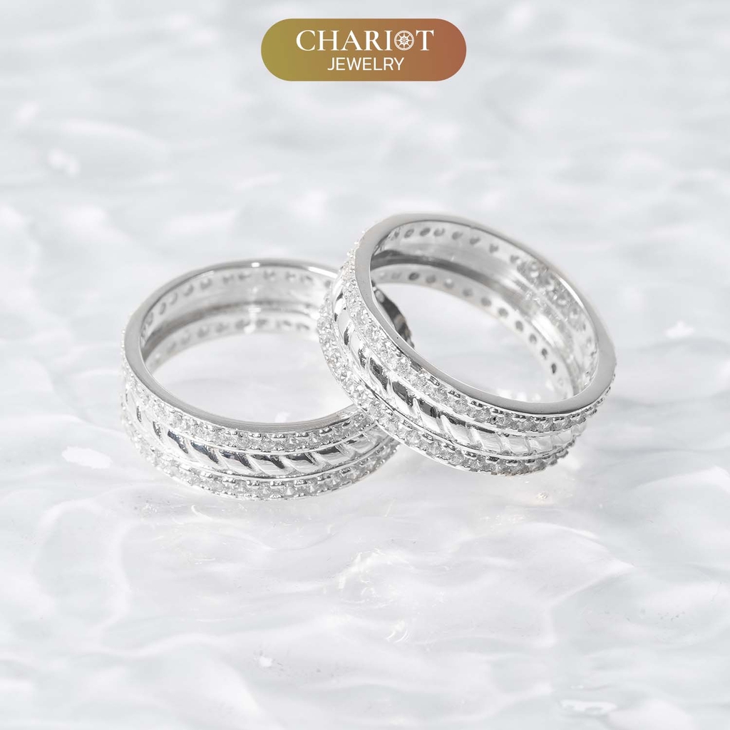 Nhẫn bạc S925 NCJ77 kết nối sức mạnh cho nam ChariotJewelry