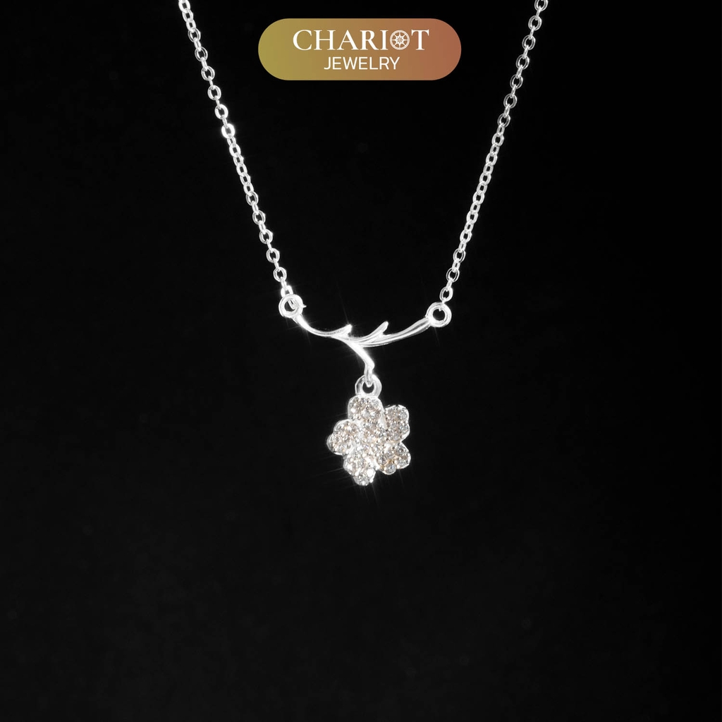 Dây chuyền bạc s925 DCJ159 Blossom Charm ChariotJewelry