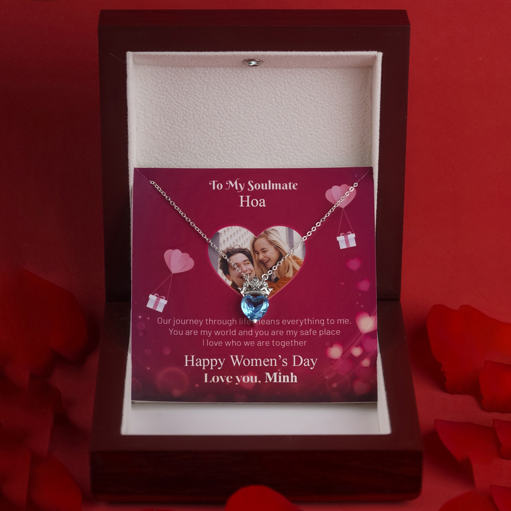 Dây chuyền bạc DCJ65 S925 Queen Heart sang trọng quý phái, quà tặng Valentine ý nghĩa, Chariot Jewelry