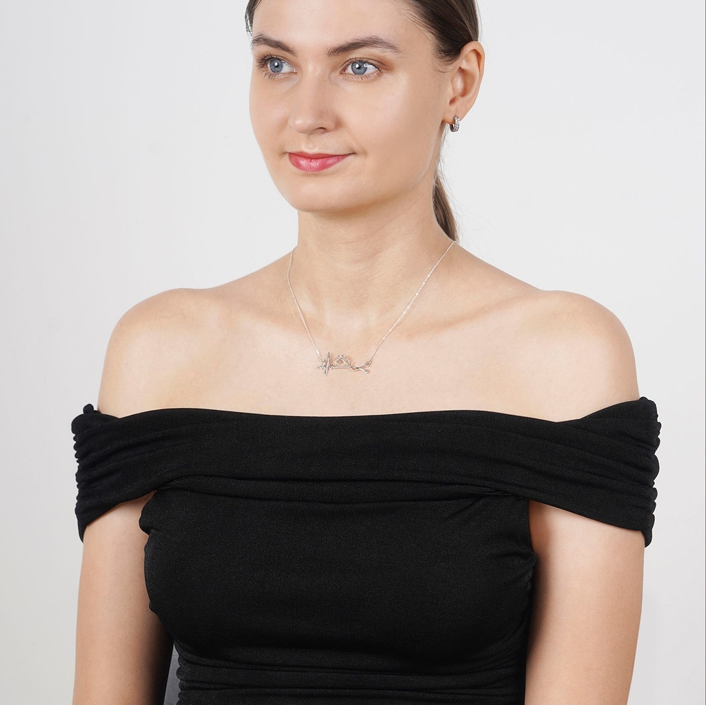 Dây chuyền DCJ98 nhịp đập trái tim dấu chân Pet bạc 925 ChariotJewelry