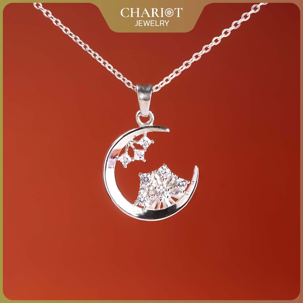 Dây chuyền bạc DCJ47 moon & star s925 ChariotJewelry