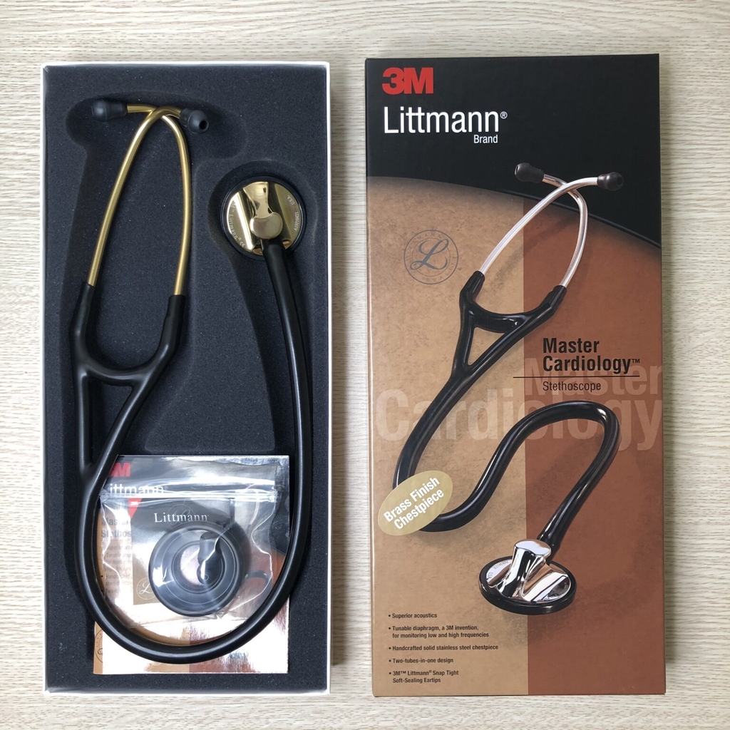 Ống nghe Littmann® Master Cardiology™ Black Brass 2175