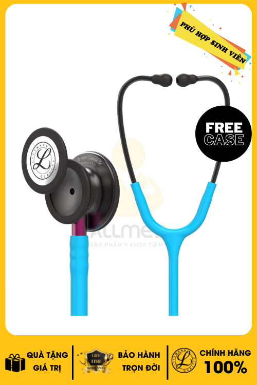 Ống Nghe Littmann Classic III ™ Turquoise Smoke, Pink Stem 5872