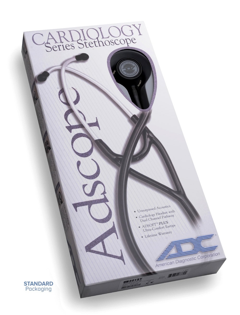 Ống Nghe ADC Cardiology Adscope® 601 Tactical full đen (2 màng khám)