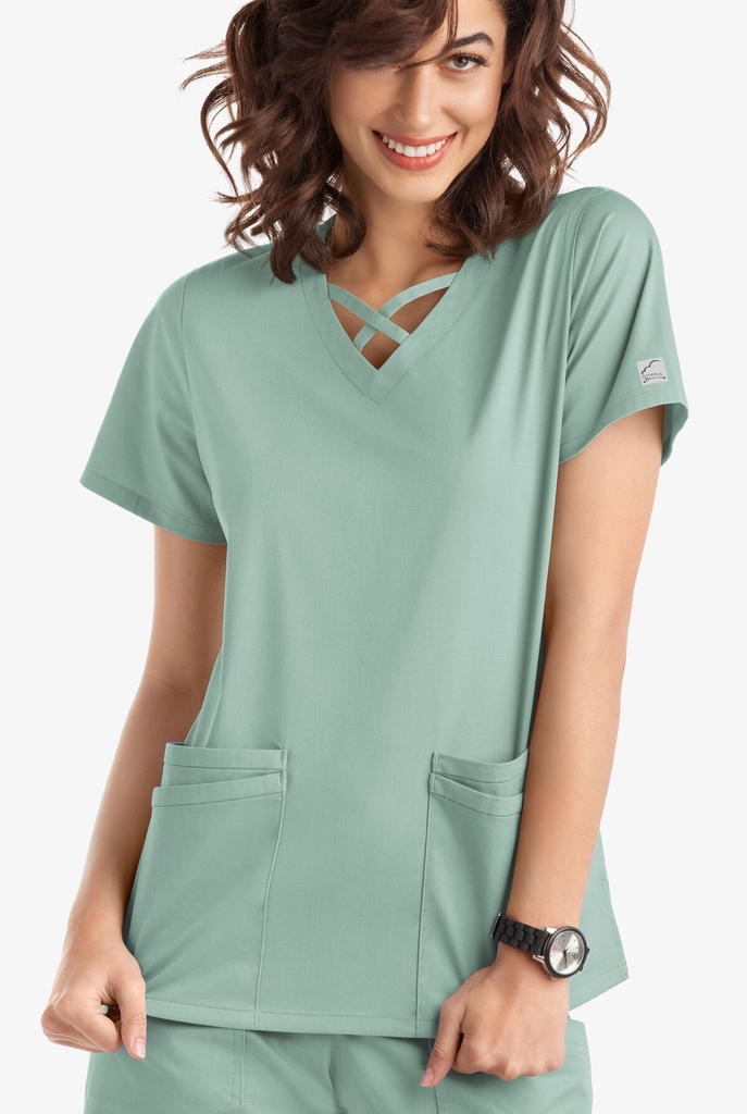 Scrubs UA Butter-Soft STRETCH Crisscross Nữ Nhập 100% từ Mỹ