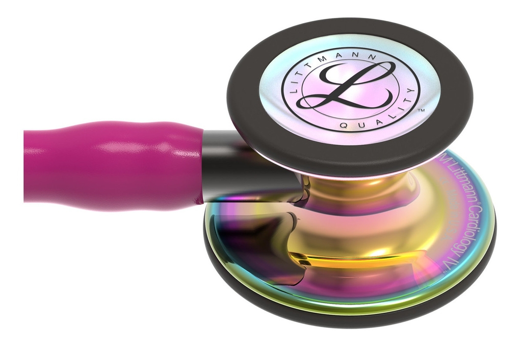 Ống Nghe Littmann® Cardiology IV ™ Màu Polished Rainbow & Raspberry - Smoke Stem 6241 (Limited)